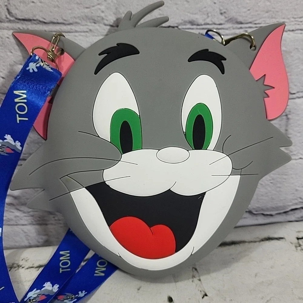 Warner Bros Tom Jerry‎ Bag Tom Cat Rubber Head Face Small Novelty Purse